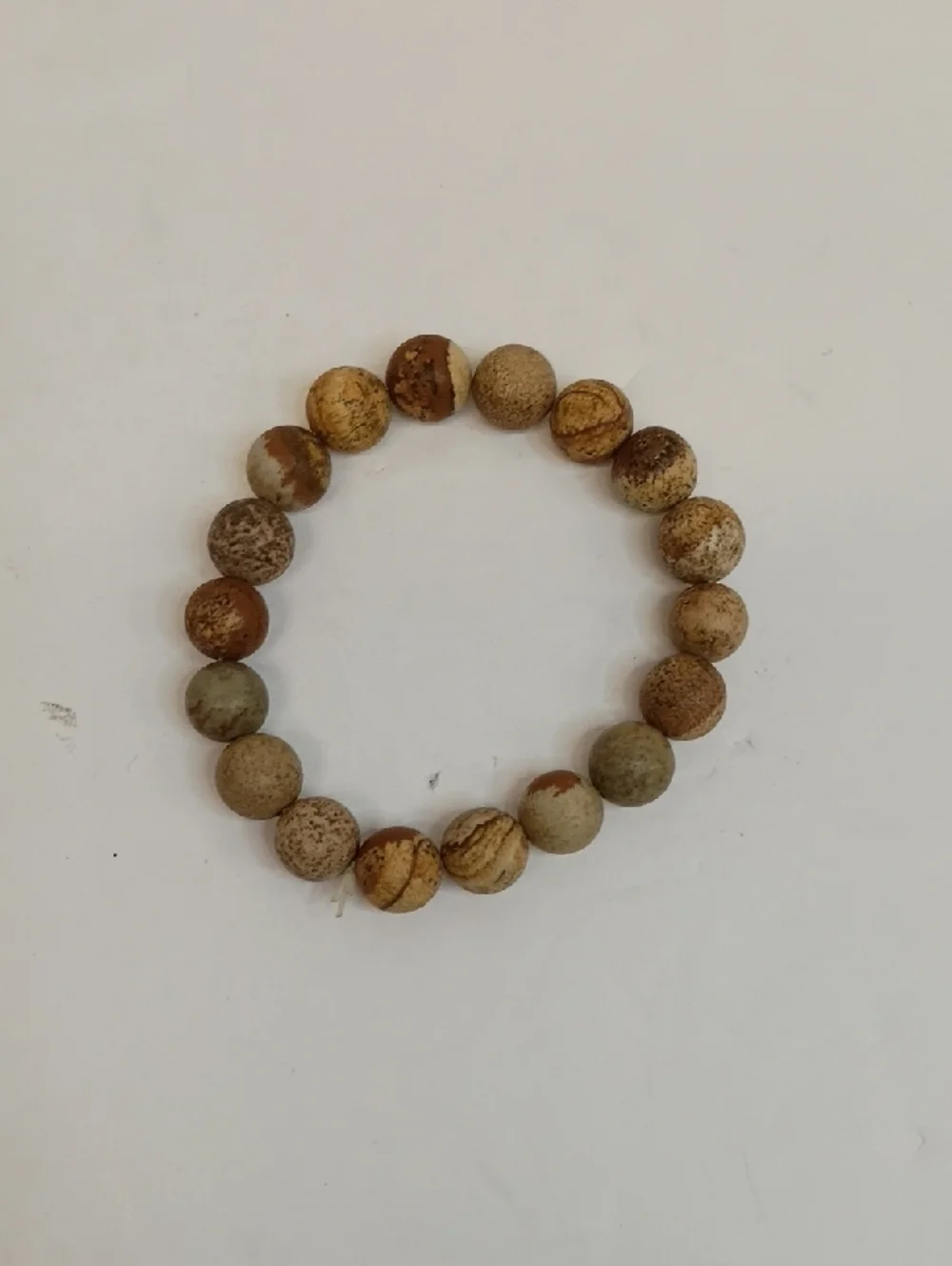 Beaded Bracelet Set Natural Stone Wood Stretch Stack Boho Layered 3 Piece